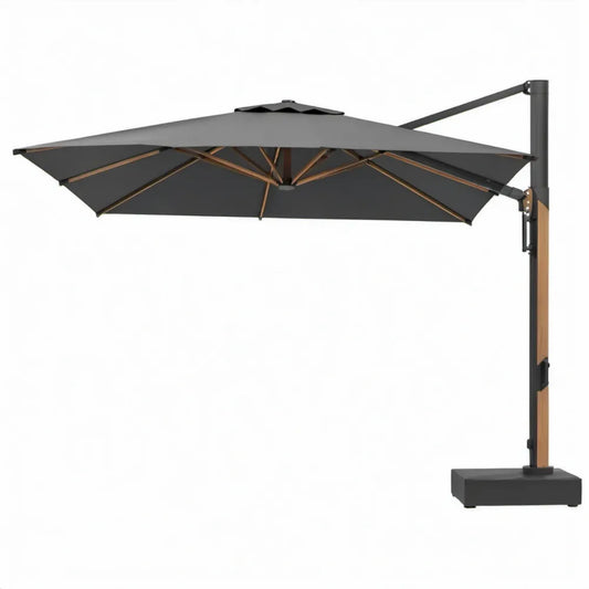 Vierkante zweefparasol 300 x 300 cm Antraciet/Bruin